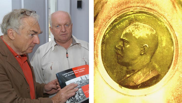2013 год. Встреча с Жаном Пире (слева). Медальон Ю.Б.Герпеньи 2013 год. Встреча с Жаном Пире (слева). Медальон Ю.Б.Герпеньи