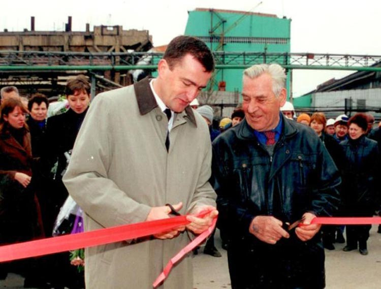2000 год. С.А.Бидаш и Герой Соцтруда Г.П.Родин